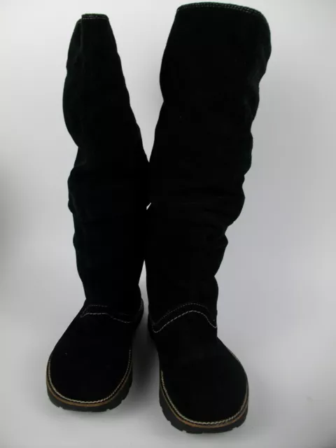 Kalso Earth Shoe Swank Black Suede Slouch Knee Boots Women's Size 6