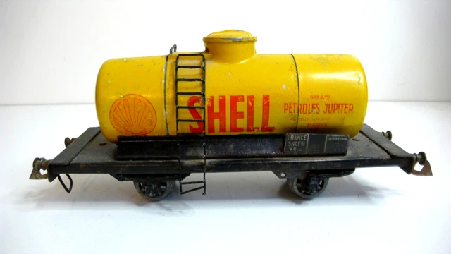 ANCIEN JOUET TRAIN Wagon Jep En Tole Transport De Bois EUR 34,00