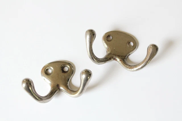 antique towel hook holder | bathroom robe deco kitchen victorian double hook vtg