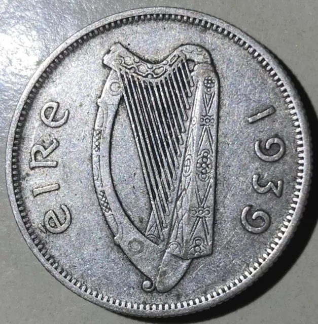 1939 Ireland Florin Irish Silver Coin