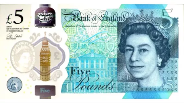 BRAND NEW AA28 Serial £5 NOTE Polymer Five Pound B-O-E Note Rare