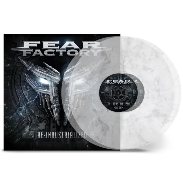 Fear Factory 'Re-Industrialized' 2LP Clear Silver Marbled Vinyl - NEW & SEALED