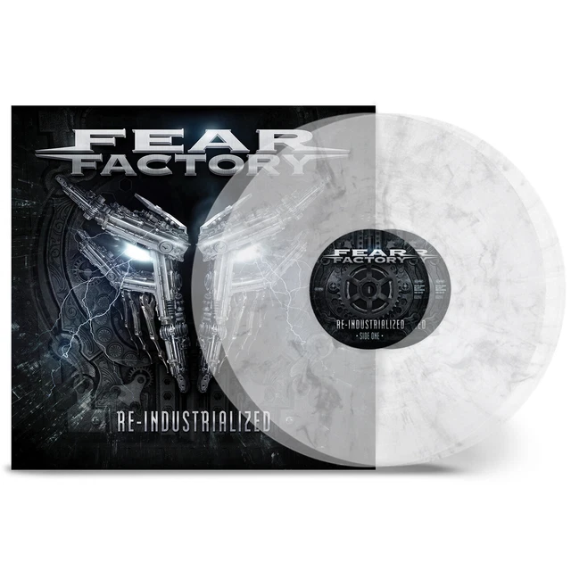 Fear Factory 'Re-Industrialized' 2LP Clear Silver Marbled Vinyl - NEW & SEALED