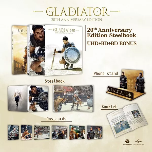 steelbook      GLADIATOR    4K UHD  fullslip            NEUF