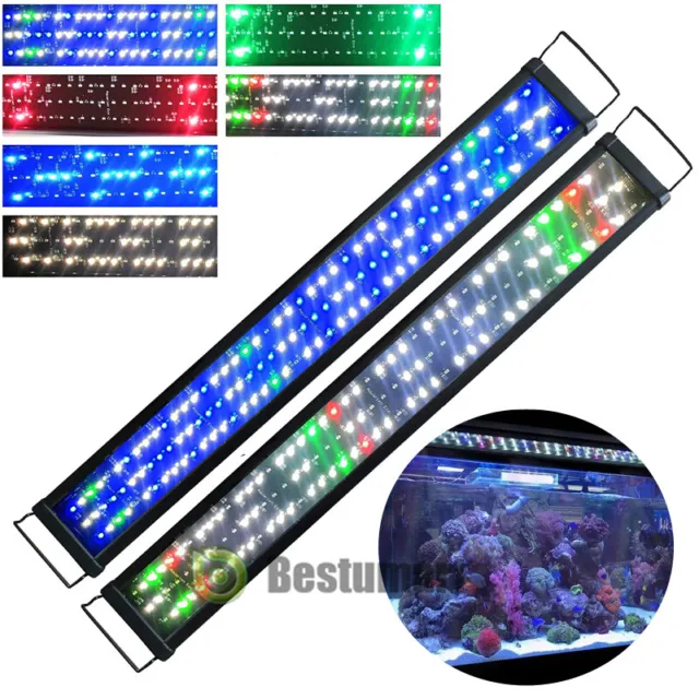 10'' 22'' 28" Aquarium LED Full Spectrum Lamp Multi-Color Freshwater Fish Tank