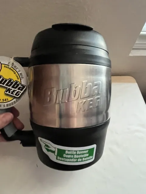 Bubba Keg 52" Insulated Travel Mug Black & Stainless Bottle Opener NEW! 3
