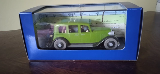 1/43 En Voiture Tintin Chrysler Six La Limousine En Route Vers Nankin Lotus Bleu