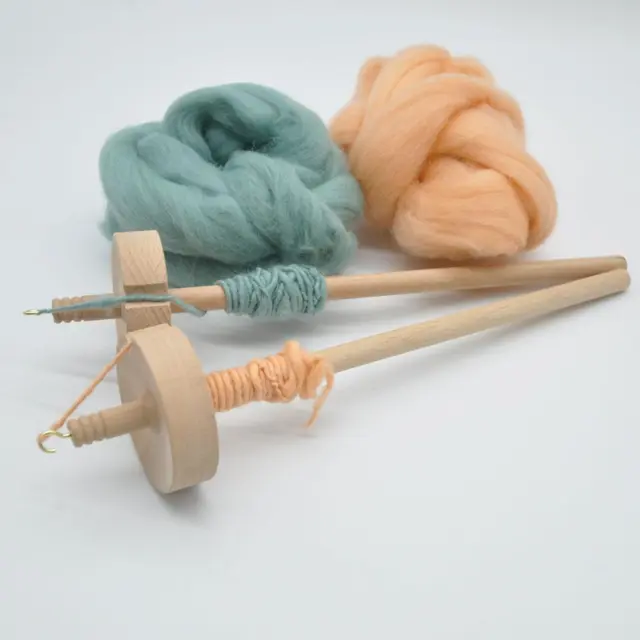 Drop Spindle Whorl Yarn Spin Hand Carved Wooden Tool Accessories> Sewing E3.AU