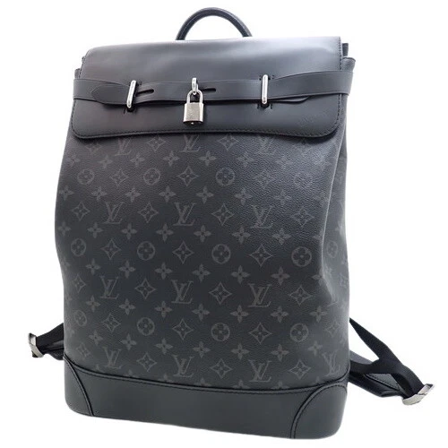 Louis Vuitton Monogram Eclipse Steamer Backpack Ruck Sack Shawl Daily Rucksack