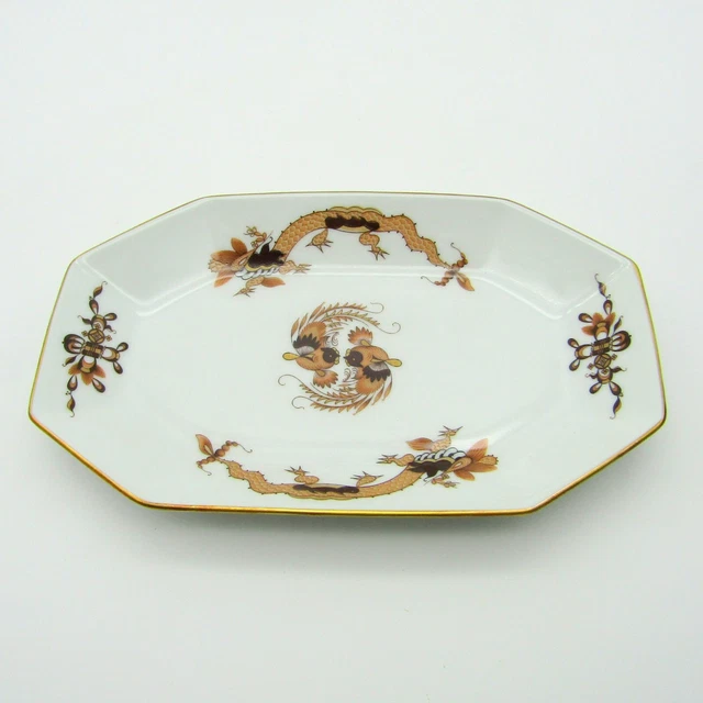 LIMOGES. RAYNAUD. RAVIER en porcelaine modèle dragon rouge et phœnix ...