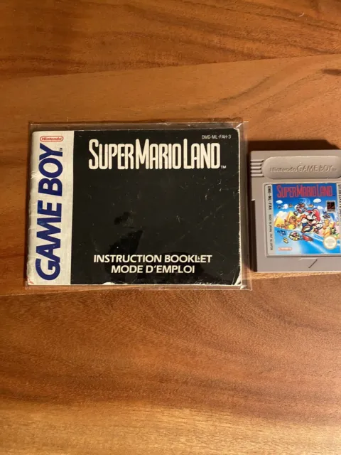 Nintendo Game Boy - Super Mario Land - FAH - Loose + Notice