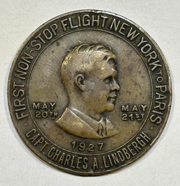 Vintage 1927 Coin: Charles "Lucky" Lindbergh "Spirit of St. Louis"