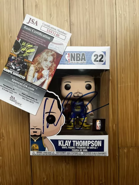 Klay Thompson Signed Autographed Golden State Warriors Funko Pop NBA JSA COA