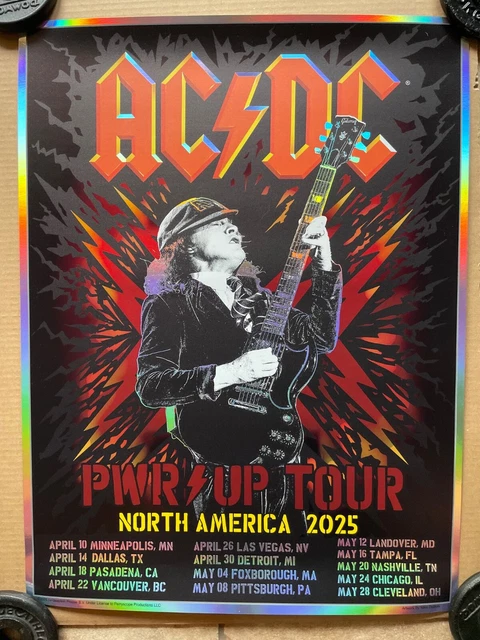 AC/DC POWER UP tour poster foil 2025 pwrup EUR 120,00 - PicClick FR