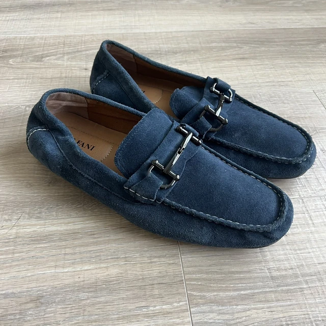 Alfani James Blue Suede Slip-On Driving Loafers Buckle Mens Sz 11 Shoes