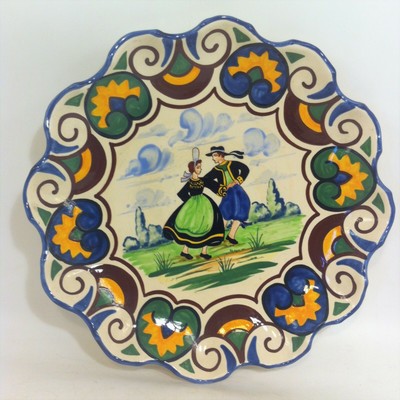 PAIRE PLAQUES DE PROPRETE DESVRES DECOR BRETON 