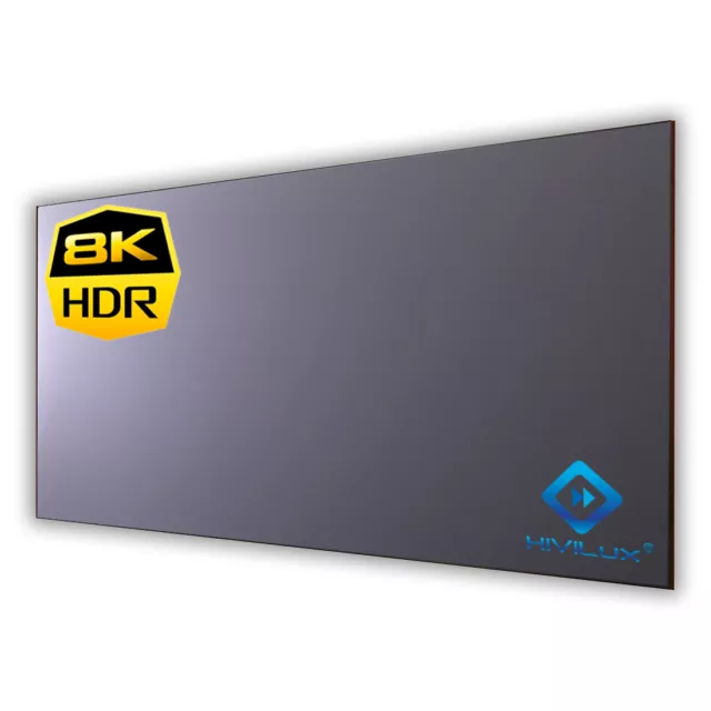 HiViLux Zero-Rahmenleinwand HiViGrey 5D/HDR/Grau Hochkontrast/244x137cm/110Zoll