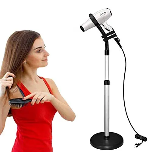 Hair Dryer Stand, 360 Degree Rotating Lazy Hair Dryer Stand Hand Free With