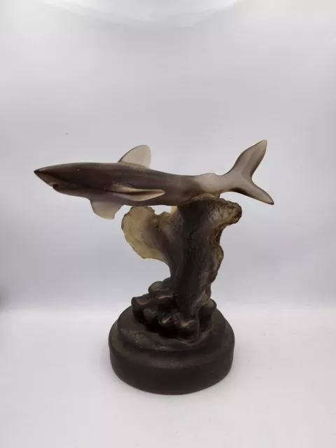 Donjo Shark Sculpture Resin Acrylic Lucite Rare HTF Signed