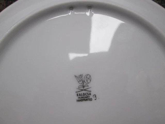 Kalocsa Hand Painted Porcelain Decorated Beautiful Wall Plate 7 1/2" 3