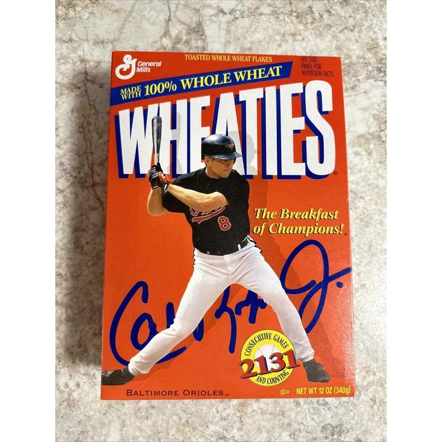 1995 Cal Ripken Jr Wheaties cereal box NEVER OPENED 2131 Baltimore Orioles a