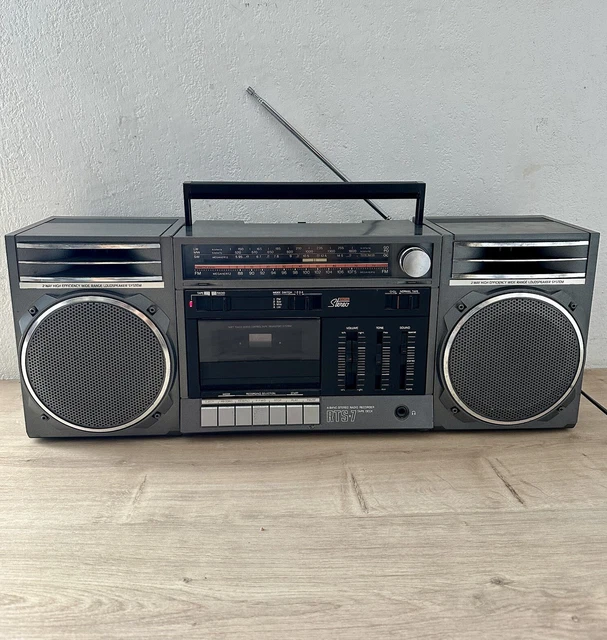 POSTE GHETTOBLASTER BOOMBOX rts7 4 band stereo radio recorder Vintage Rare EUR 99,90 PicClick FR