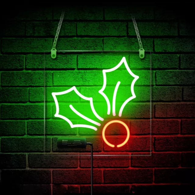 Christmas Tree Branches Neon Sign Light Xmas Party Wall Decor Nightlight 10"x10"