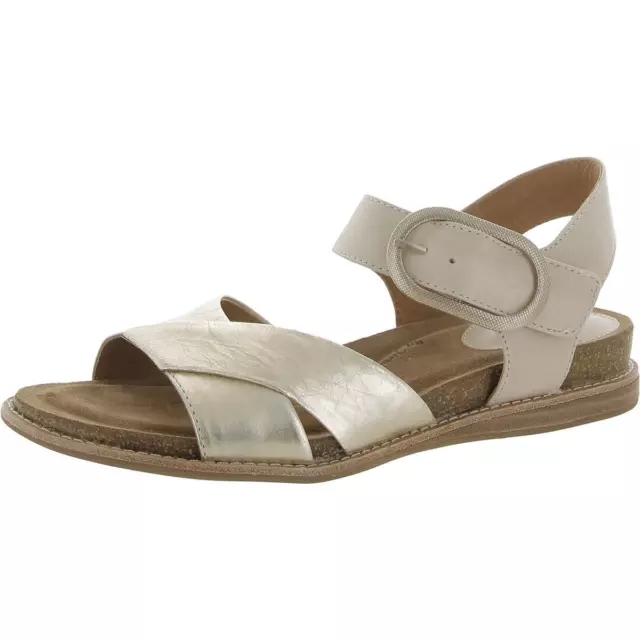 Sofft Womens Bayo Gold Leather Slingback Sandals Shoes 8 Medium (B,M) BHFO 0961