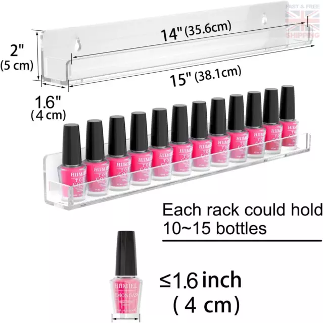 HIIMIEI Acryl Wandmontage Nagellack Displayständer Displaygestell Nagellack 2