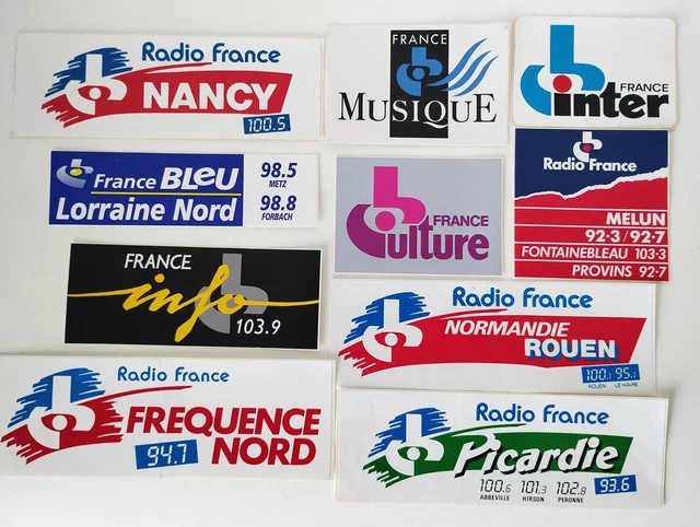 Autocollant Vintage Radio France Nancy – Neuf, Original, Fabrication Française