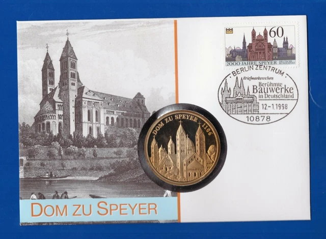 Dom Zu Speyer ** Numisbrief Brd Mit Medaille Dom Zu Speyer 1106  In Pp