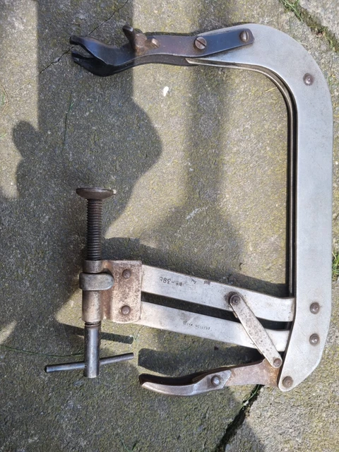 VINTAGE SYKES PICKAVANT VALVE SPRING COMPRESSOR No385 GARAGE MECHANICS ...