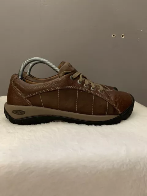 Keen Hiking Shoes Women's 9.5 W Presidio II Brown Leather Trail Walking Sneakers