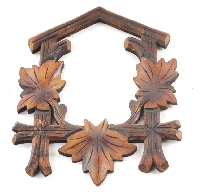 CUCKOO CLOCK ANTIQUE Maple Leaf Part/Decoration Wood Face DA14 £28.64