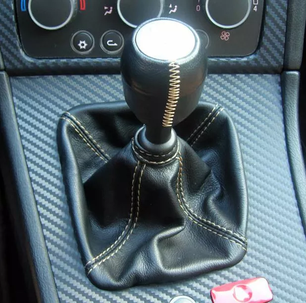 Alfa Romeo 159 Botte Levier de Vitesse + Revêtement Pommeau Cuir Noir Coutures