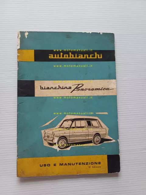 1962 Autobianchi Bianchina Overview Manual Use Original Booklet