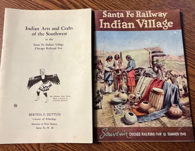 Santa Fe Railway Indian Village Souvenir Guidebook Chicago Railroad Fair 1948