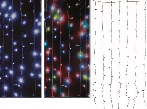 Rideau De Lumière Noël Lumières Extérieures 120 Led Multicolore