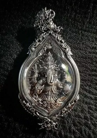 Lord Ganesh Elephant God Pendant Talisman Om Ganpati Idol Hindu Amulet rare