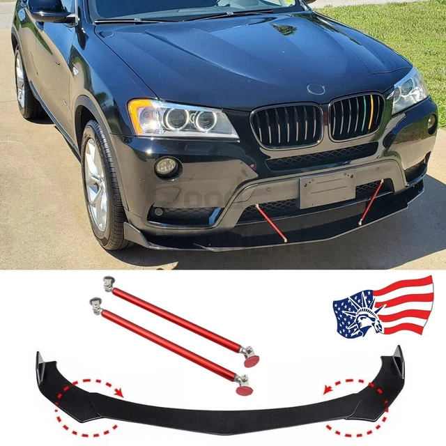 Car Spoiler Front Bumper Lip+5.9"Strut Tie Rods, FOR ACCORD CIVIC SPORT Coupe