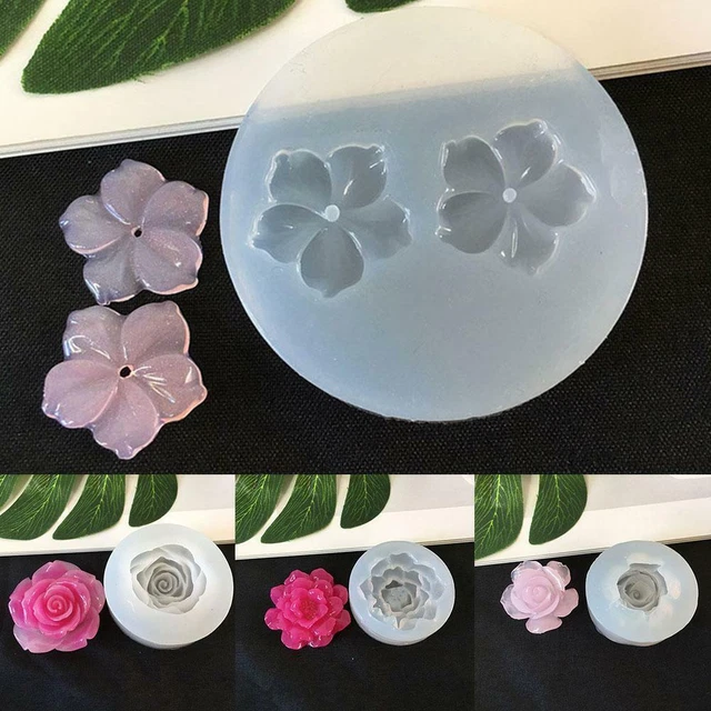3D Flower Moulds Silicone Mold Resin Jewelry Pendant Making Craft DIY Tool Set