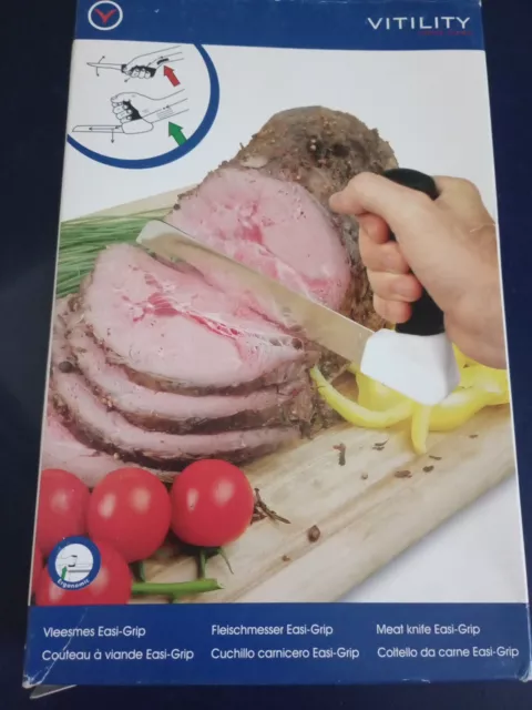 Vitility Fleischmesser Küchenmesser  ergonomisch kraftsparend Senioren