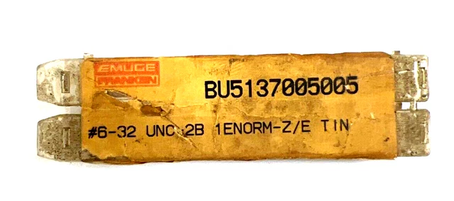 Emuge #6-32 Unc -2B 1Enorm-Z/E Thread Forming Tap, Lot Of 2