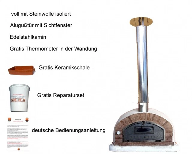 Steinbackofen Pizzaofen Buenaventura AL 120 rot *BuenaventuraAL120rot.0_Master*