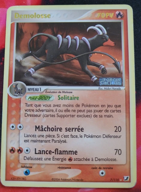 Pokemon - Demolosse Holo Reverse 7/115 - Ex Forces Cachées - Titre Or - Français