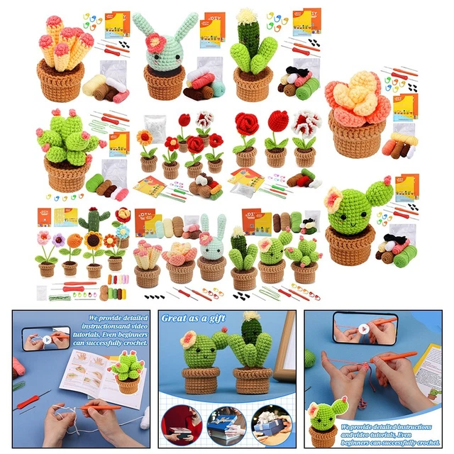 Set di uncinetto per principianti con polpo verde fai-da-te, kit per