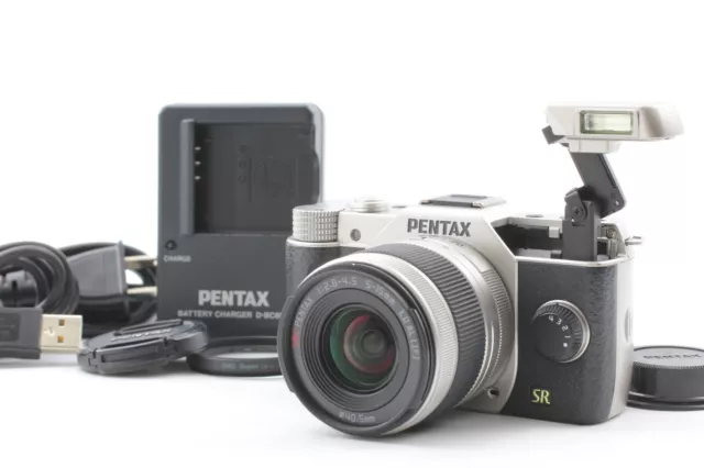[Near MINT] PENTAX Q7 12.4MP Digital Camera Silver w/ 5-15mm 02 Lens From JAPAN