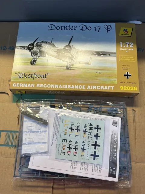 RS Models 1:72 Dornier Do-17P Reconnaissance Model Kit *SEALED BAGS*