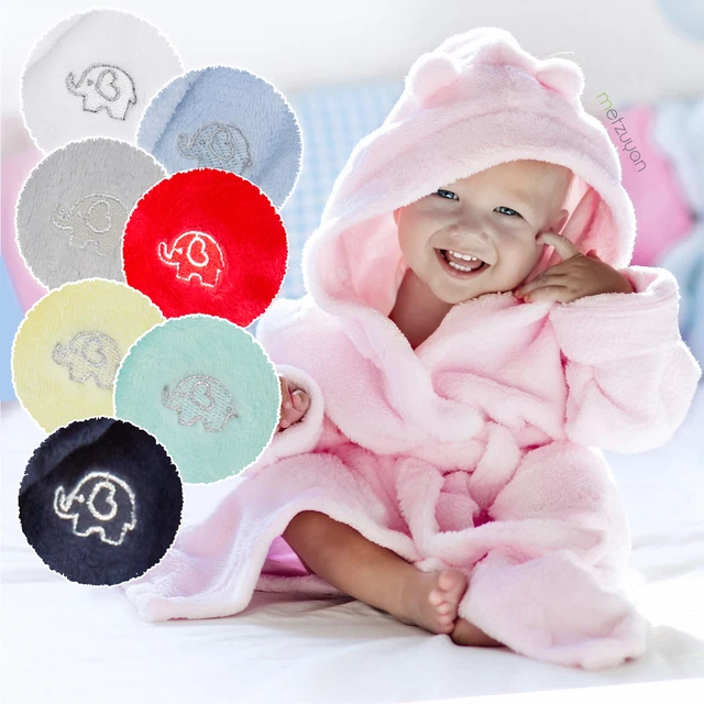 Baby Girls Boys Dressing Gown Fleece Snuggle Robe Hooded Novelty Newborn Gift