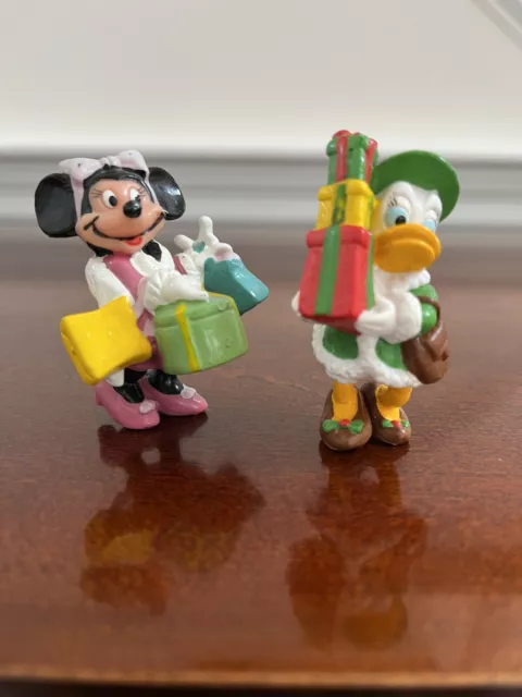 VTG Minnie Mouse Daisy Duck Shopping Bags PVC Figure Cake Topper DISNEY APPLAUSE